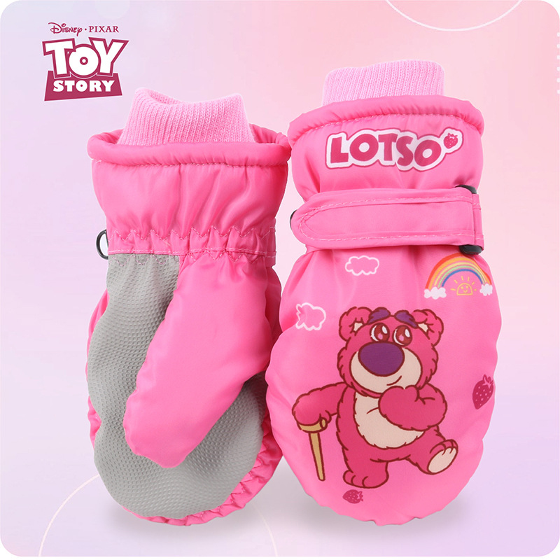 Ski Glove Waterproof - Kinderen Winter Warme Skihandschoenen Cartoon Aardbei