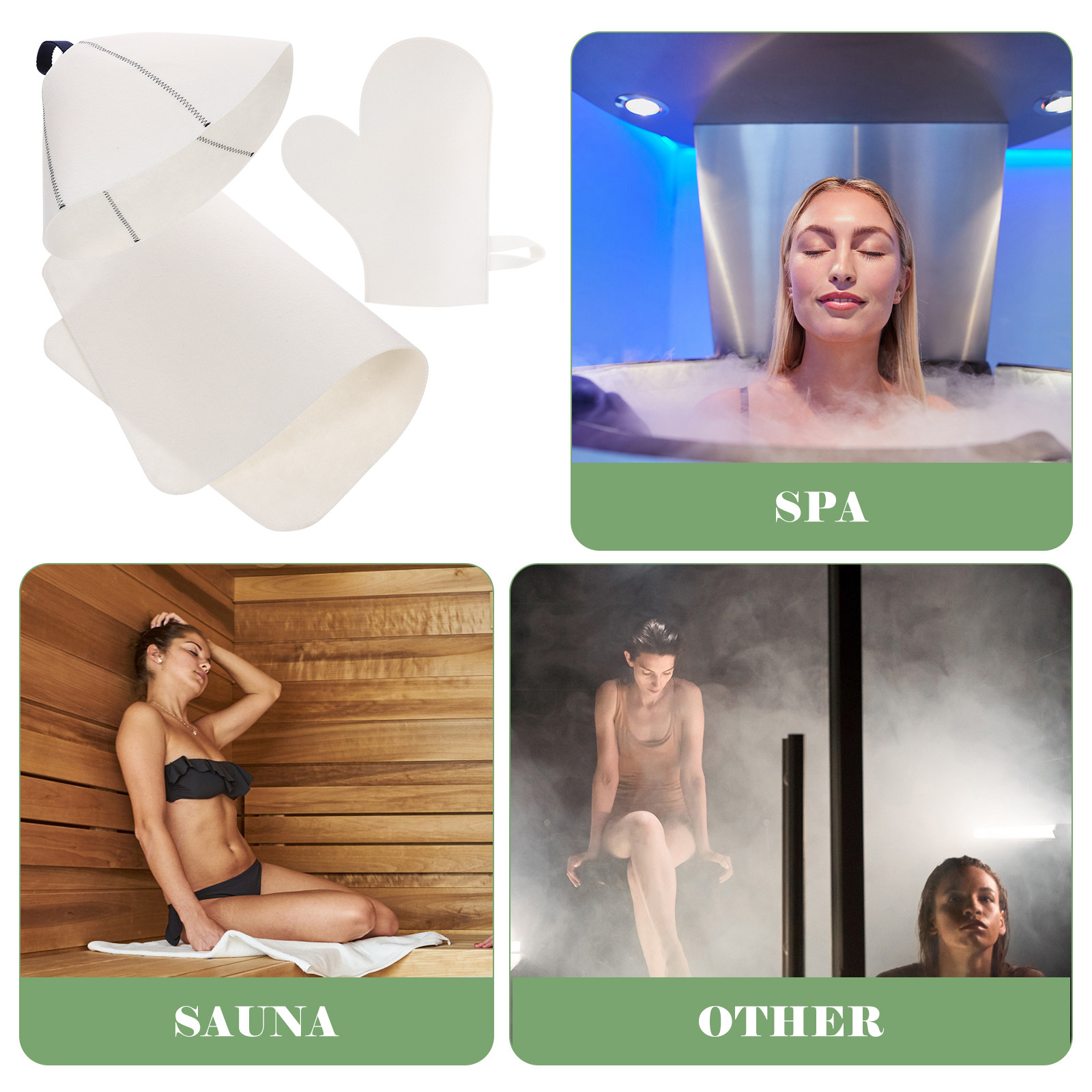 Vilt sauna-hoed, -handschoenen - Heat Resistant Glove recensie en prijs